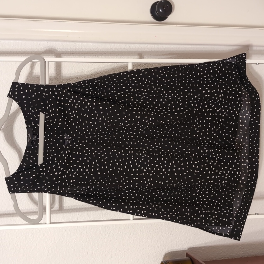 Lord and Taylor Petite Small Polka Dot Formal Tank